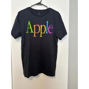 Apple Logo T-Shirt, Size M, Black